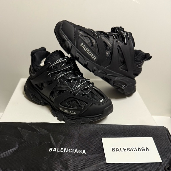 Balenciaga Track Sneakers Triple Black EU 36 Platform Trainer Runners Size 6 - Picture 1 of 14